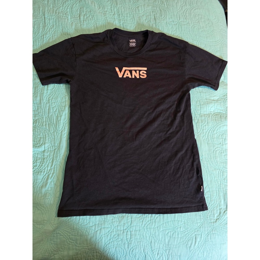 Vans Off The Wall Floral Peony Graphic T-Shirt Black XS Mens Womens